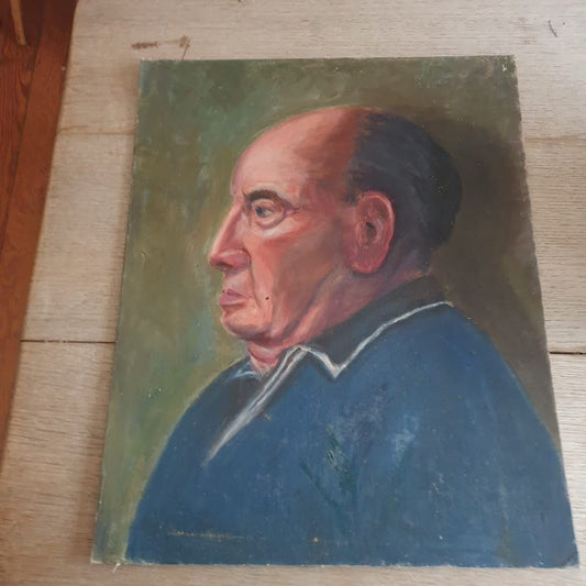 Vintage Portrait of a Man ,  Oil Painting